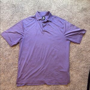 FootJoy Men's Lavender Striped Polo